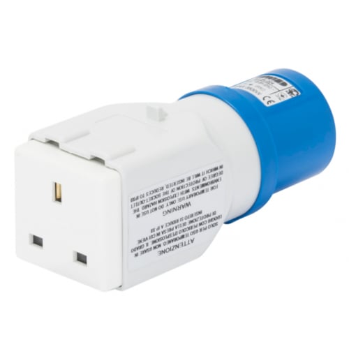 13amp plug to 16amp Euro Socket Adaptor