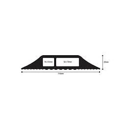 Osmor COMNET 2 hole 32X12mm&#43;16X12mm grey prot.9Mt.