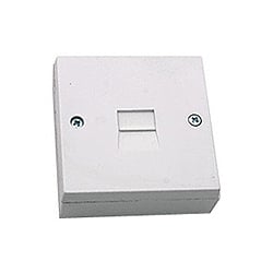 CED TELSS1/PP 1gang Surface Slave BT Telephone Socket White