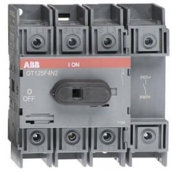 ABB OT125F4N2 125 Amp 4 Pole Switch disconnector