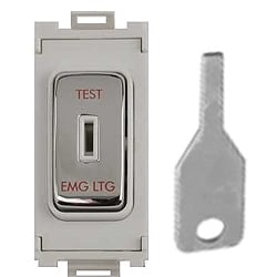 Schneider Get GUG202KELWMS 20ax 2 Way Emg.Keyswitch White Mirror Steel