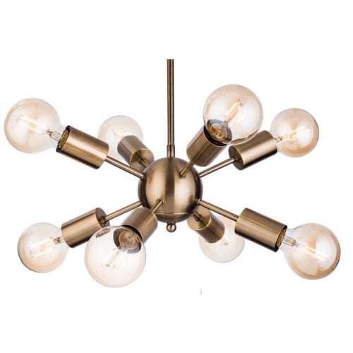 Firstlight 3710AB Alfa 8 Light Pendant in Antique Brass finish