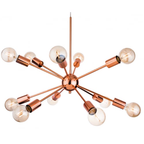 Firstlight 3711CP Alfa 12 Light Pendant in Copper finish