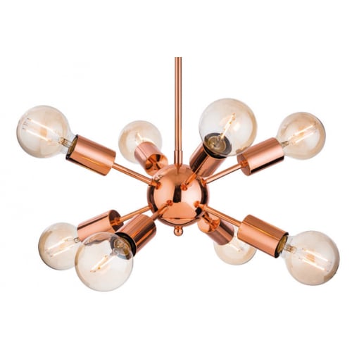 Firstlight 3710CP Alfa 8 Light Pendant in Copper finish