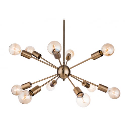 Firstlight 3711AB Alfa 12 Light Pendant in Antique Brass finish