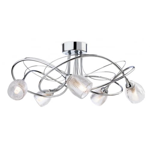 Firstlight 7643CH Henley 5 Light Flush Fitting