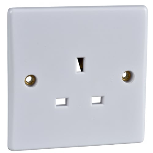 Schneider GU3050 Ultimate 1 Gang 13amp Flush White Un-Switched Socket