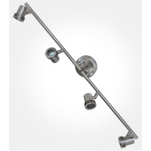 Eterna SPOT4SN 4 x GU10 240v Satin Nickel Bar Spotlight Fitting