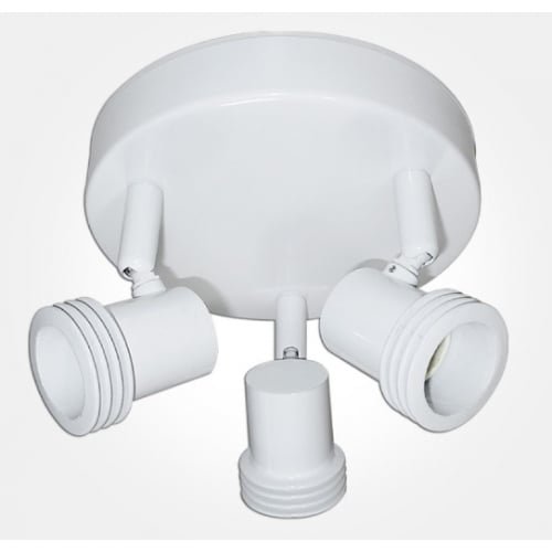 Eterna SPOT3WHPL 3 x GU10 240V White Plate Spotlight Fitting