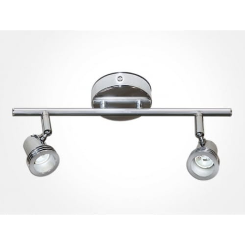 Eterna SPOT2CR 2 x GU10 240v Polished Chrome Bar Spotlight Fitting