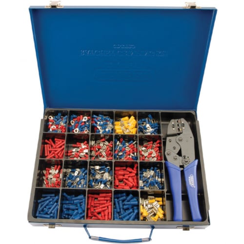 Draper 56383 Ratchet Crimping Kit with 590 Crimps & Case