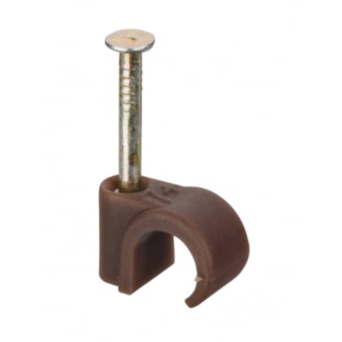 Tower 72CT07P 7-8mm Brown Coaxial cable clips Pack of 100