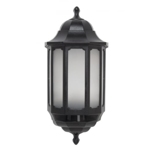 ASD HL/BK4LED600P IP44 LED 8.5 Watt Black pir Half Lantern