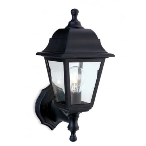 Firstlight 8346BK Oslo 4 Sided Panel Resin Black Wall Lantern