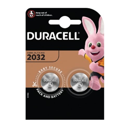 Duracell DL2032B2 3 volt lithium battery 2 Pack