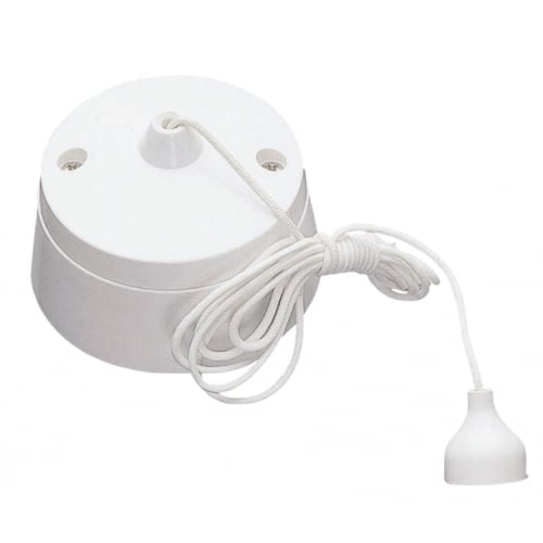 Scolmore PRC009 10AX 2 way SP surface pullcord switch white