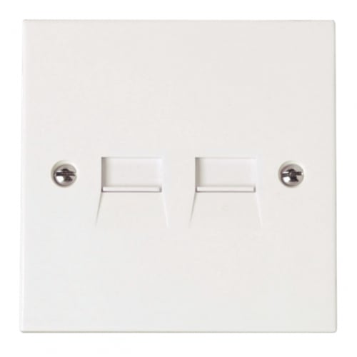 AVSL284.032 FS2 2gang flush slave telephone socket