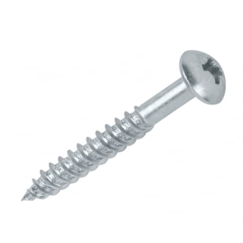 Schneider Thorsman 3743207 200x1.1/4"x8 Pozi Roundhead BZP Woodscrews