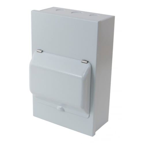 ECL MEC6M 6 Way Metal Enclosure with Metal Hinged Cover