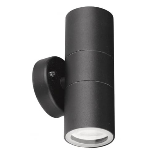 Aurora EN-WL2BLK Up/Down Wall Light IP44 Black