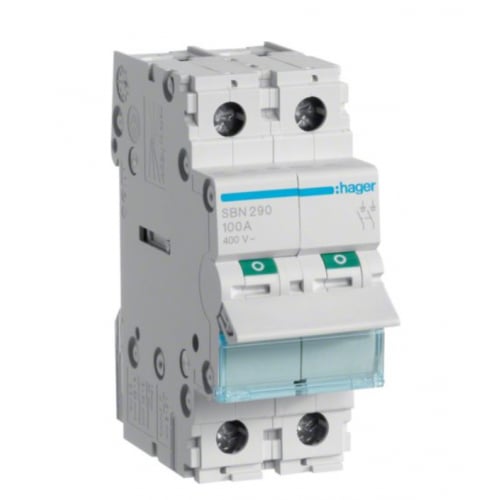 Hager SBN290 100a DP Main Switch