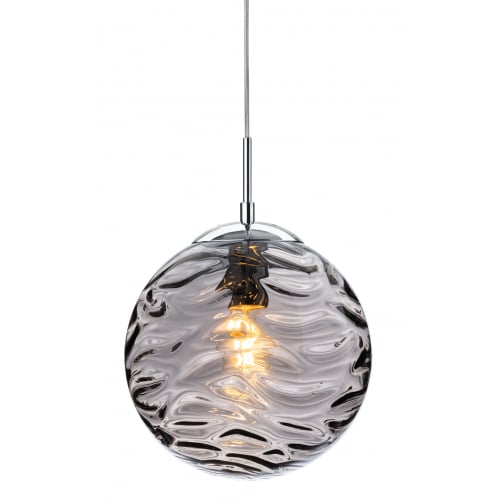 Firstlight 2929SM Mercury Pendant Chrome with Smoked Glass