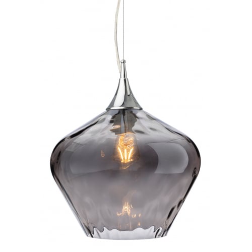 Firstlight 2930SM Titan Pendant Chrome with Smoked Glass