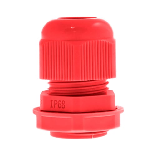 Unicrimp QCGM20RED 20mm Red 6-12mm IP68 Nylon Gland+Washer+Nut