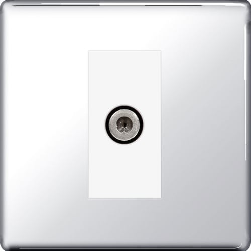 BG FPC64-01 1 Gang Satellite Socket Polished Chrome