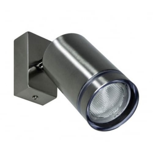 CED WLGU10AD IP65 1x9w CFL or 1 x LED GU10 Adjust.Wall Light S.Steel