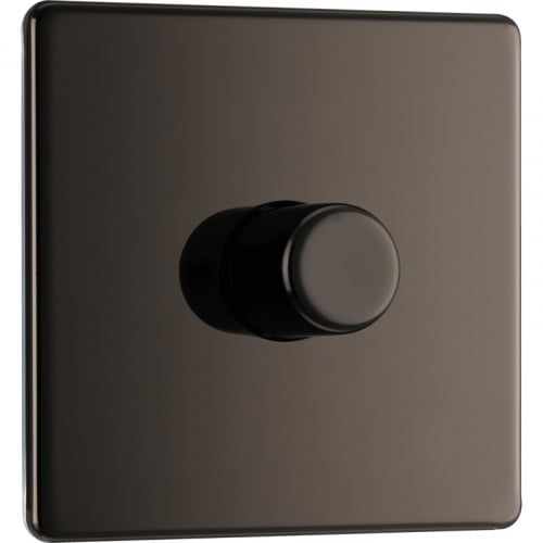 BG FBN81-01 1 Gang 2 Way 200w Dimmer Black Nickel