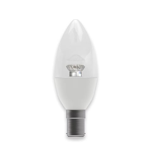 Bell 60563 3.9w SBC LED Candle Lamp 2700k Clear 470 lumens