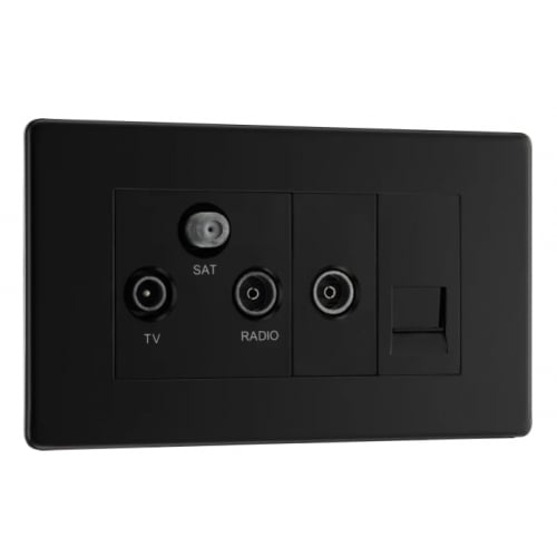 BG FFB68-01 TV/FM/Satellite/Return/Phone Socket Matt Black