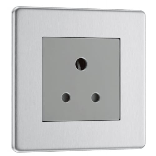 BG FBS29G-01 5a Unswitched Socket Brushed Steel