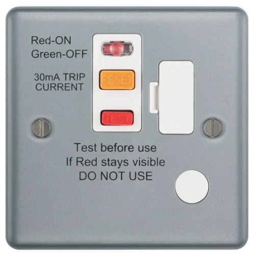 BG MC554ARCD Metalclad Switch 13a DP Unswitched Spur with Type A RCD Protection